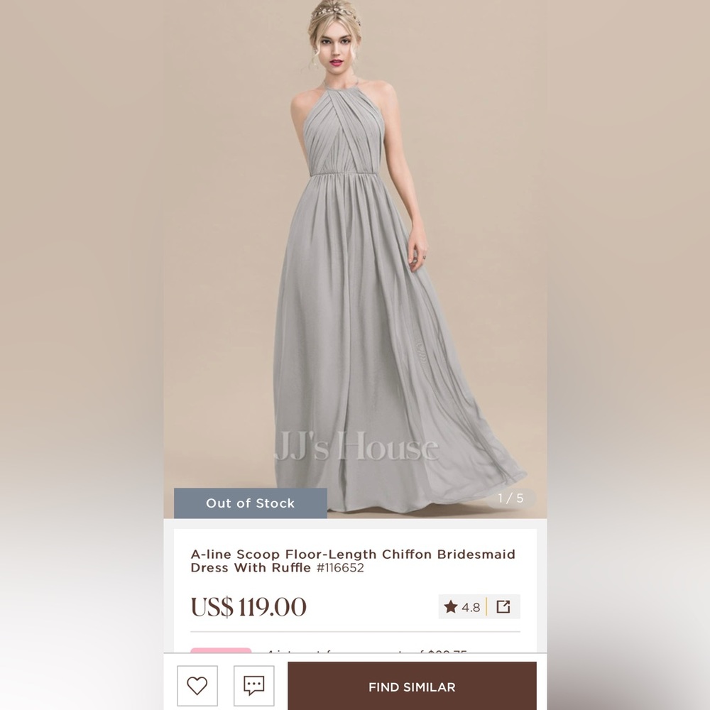 JJ’s house dress- silver